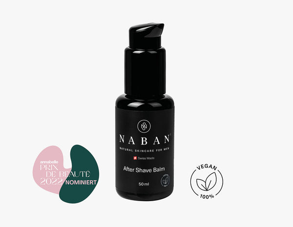 The SOS fire extinguisher for irritated skin after shaving. | NABAN After Shave Balm | Swiss natural cosmetics for men | 100% natural | vegan | buy now! NABAN - Natural Skincare for Men