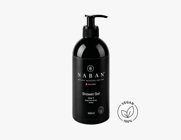 PH skin-neutral shower gel for men | NABAN | The Swiss all-in-one shaving and skin care for men | 100% natural | vegan | Buy now! NABAN - Natural Skincare for Men
