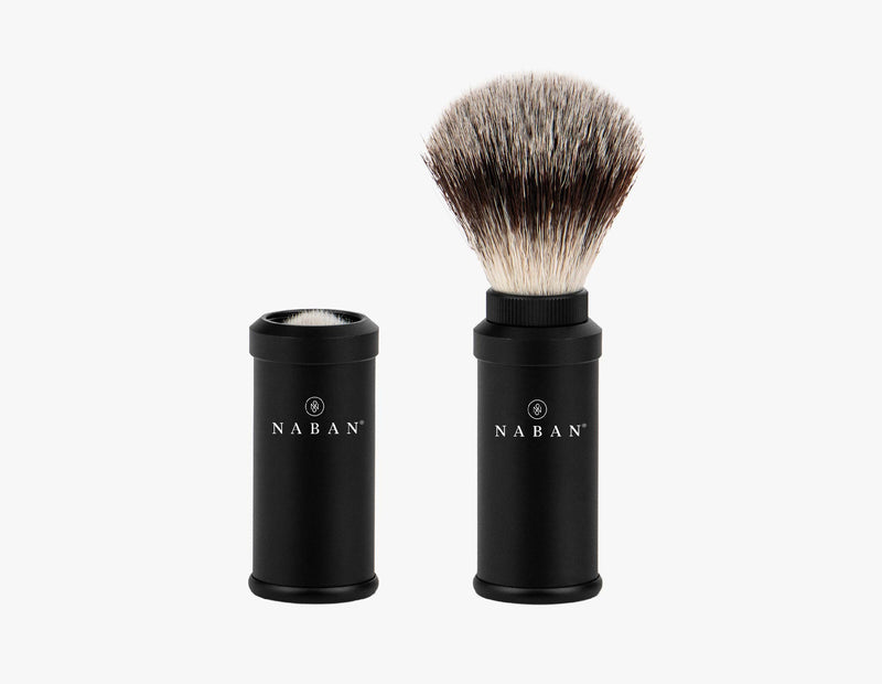 For a close wet shave | NABAN shaving brush matt, black | NABAN - Natural Skincare for Men